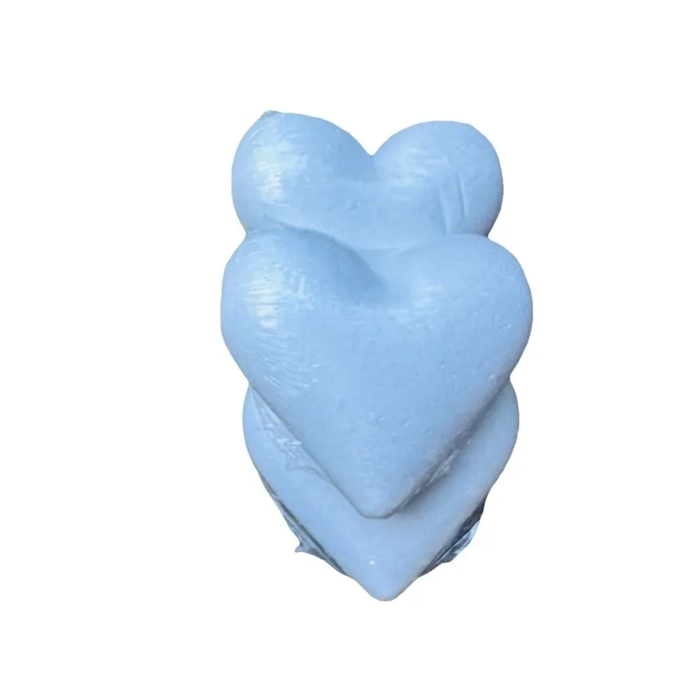 3 Pack White Polystyrene Foam Hearts Crafting DIY Crafts Decorative 7.5x7x2.75in